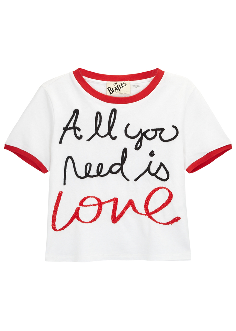 Harvey Nichols Manchester Alice Olivia Ao C The Beatles Cindy Cropped T Shirt £200 Available Online