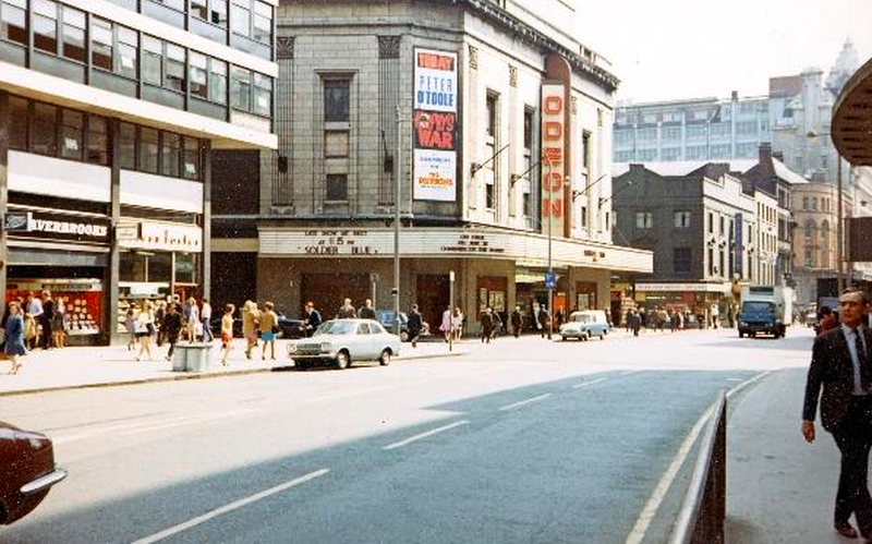 Pubs And Cinemas Oxford Street Manchester Looking South Towards Portland Street 1970